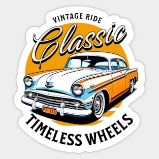 Classic Car, Timeless Wheels, Retro Car, Vintage Car Sticker